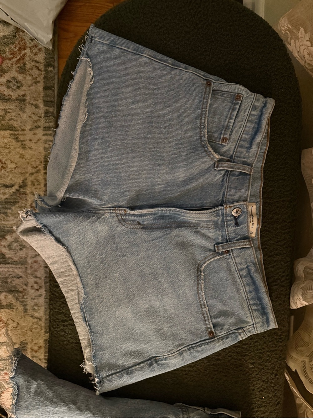 Abercrombie & Fitch Light Blue Denim Cutoff Shorts
